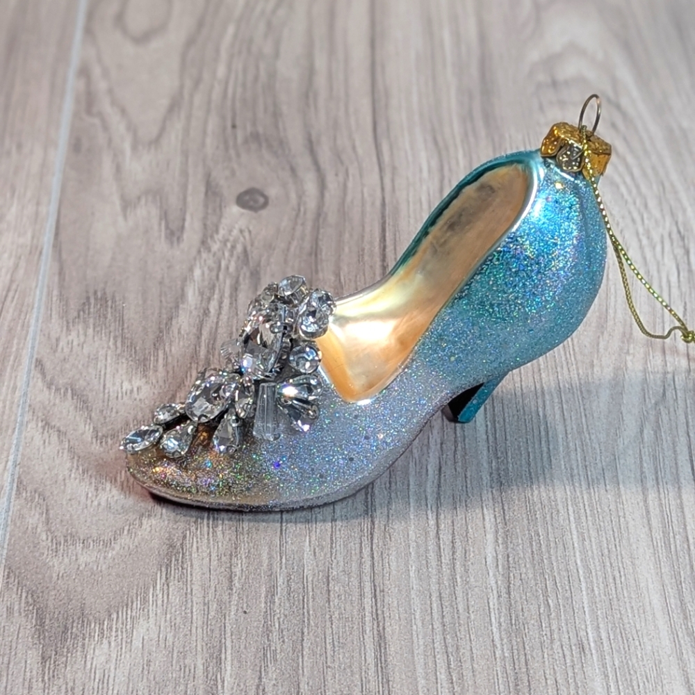Blingy High Heel Christmas Tree Ornament Red Bottoms Rhinestones Katherines